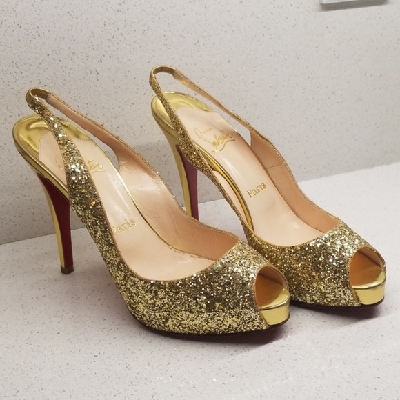 Christian Louboutin Shoes - CHRISTIAN LOUBOUTIN glitter slingback (size 8.5)